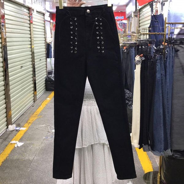 women's pants & capris black high waist strap jeans women 2021 autumn and winter tight skinny stretch small feet tide, Black;white
women's pants & capris black high waist strap jeans women 2021 autumn and winter tight skinny stretch small feet tide, Black;white