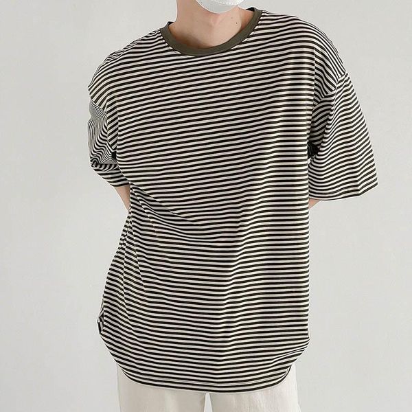 men's t-shirts stripe o-neck short sleeve t-shirt man summer loose basic oversized casual simplicity green men 2021, White;black
men's t-shirts stripe o-neck short sleeve t-shirt man summer loose basic oversized casual simplicity green men 2021, White;black