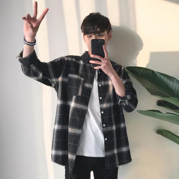 hip hop plaid shirts oversized long sleeve shirt men women casual flannel burr harajuku male strip men's, White;black
hip hop plaid shirts oversized long sleeve shirt men women casual flannel burr harajuku male strip men's, White;black