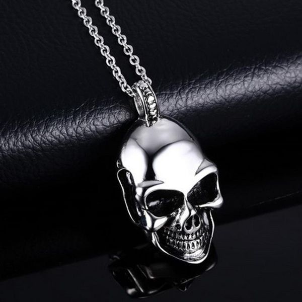 big skull pendant necklace mens stainless steel retro pendants chain necklaces gothic fashion jewelry on the neck gifts for male, Silver
big skull pendant necklace mens stainless steel retro pendants chain necklaces gothic fashion jewelry on the neck gifts for male, Silver