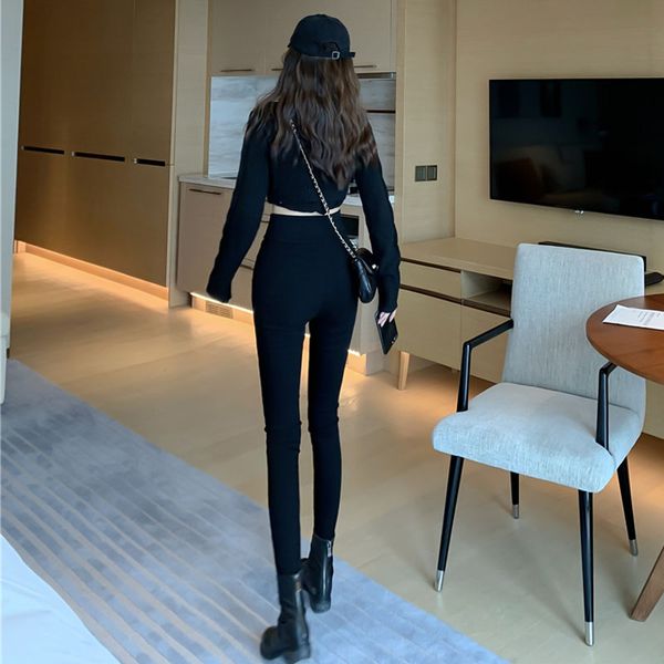 20112021 spring autumn new elastic zipper leggings large size pants trousers slim pants black feet pants womens pencil kz539, Blue
20112021 spring autumn new elastic zipper leggings large size pants trousers slim pants black feet pants womens pencil kz539, Blue
