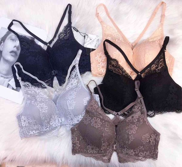 bra set spring and summer exquisite friendly lace front buckle back comfortable no steel ring gathered suit, Red;black
bra set spring and summer exquisite friendly lace front buckle back comfortable no steel ring gathered suit, Red;black