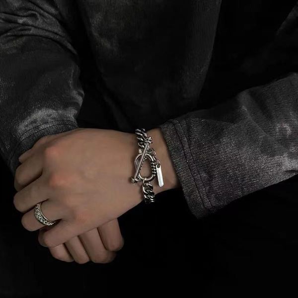 link, chain sexmara 2021 punk hip hop design sports bracelet ot buckle trend for women men girls street jewelry, Black
link, chain sexmara 2021 punk hip hop design sports bracelet ot buckle trend for women men girls street jewelry, Black