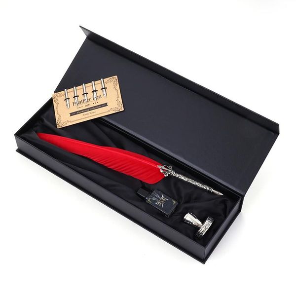 fountain pens pen suit vintage dip feather writing ink set with gift box stationery antique calligraphy office supplies gifts
fountain pens pen suit vintage dip feather writing ink set with gift box stationery antique calligraphy office supplies gifts