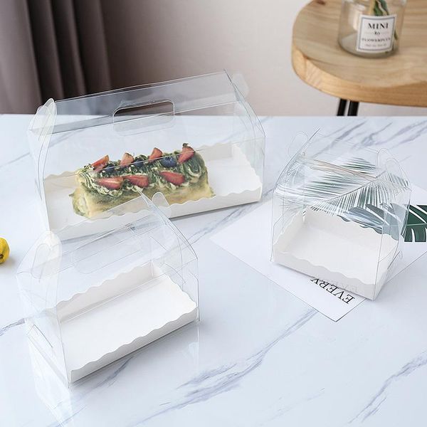 portable transparent pvc cake roll packaging box swiss towel pastry plastic with tray wedding party favors gift wrap
portable transparent pvc cake roll packaging box swiss towel pastry plastic with tray wedding party favors gift wrap