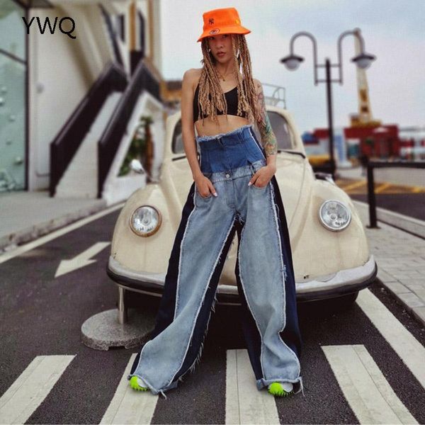 denim patchwork pants women high waist wide leg jeans hit large size loose female fashion full length all match women's, Blue
denim patchwork pants women high waist wide leg jeans hit large size loose female fashion full length all match women's, Blue