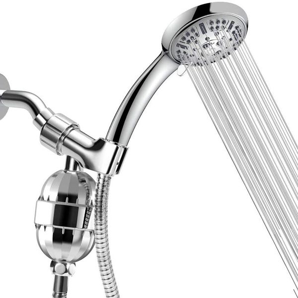high pressure handheld shower head and 15 stage filter combo, 9 spray settings held with 60 inch hose bathroom sets
high pressure handheld shower head and 15 stage filter combo, 9 spray settings held with 60 inch hose bathroom sets