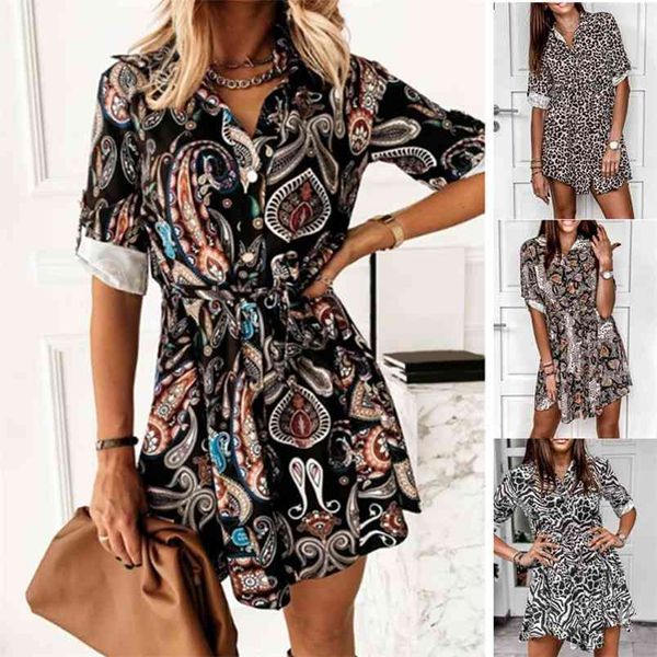elegant turn-down collar button party dresses women autumn leopard patchwork print mini lady long sleeve shirt femme 210517, Black;gray
elegant turn-down collar button party dresses women autumn leopard patchwork print mini lady long sleeve shirt femme 210517, Black;gray