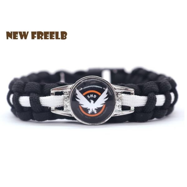 cuff game tom clancy's the division logo 550 paracord bracelets glass black color handmade jewelry outdoor for fans, White
cuff game tom clancy's the division logo 550 paracord bracelets glass black color handmade jewelry outdoor for fans, White