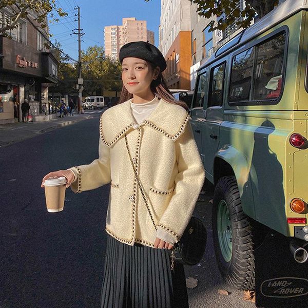 women's knits & tees 2021 women winter imitation mink velvet short coats female warm loose jackets ladies solid color cardigan overcoat, White
women's knits & tees 2021 women winter imitation mink velvet short coats female warm loose jackets ladies solid color cardigan overcoat, White