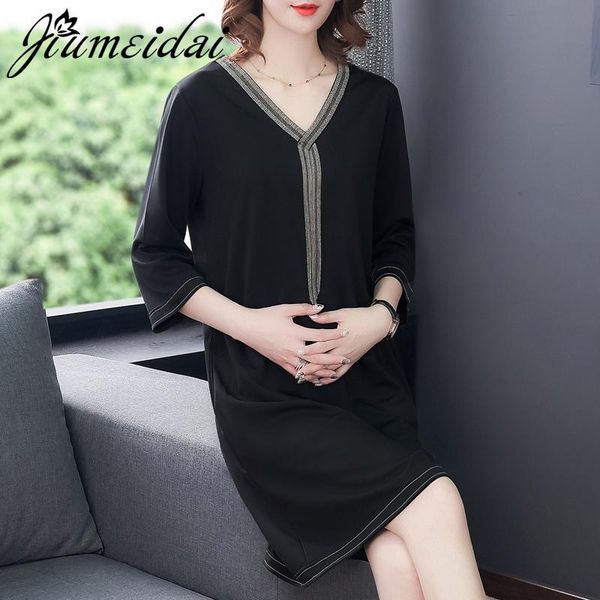 jiumeidai women spring autumn a-line dress office lady elegant tassel long dresses female v-neck fahion party clothing plus size casual, Black;gray
jiumeidai women spring autumn a-line dress office lady elegant tassel long dresses female v-neck fahion party clothing plus size casual, Black;gray