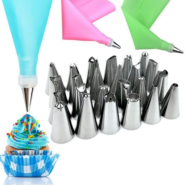 baking & pastry tools 24pcs cake decorating mouth set with eva silicone bag tool piping tips m
baking & pastry tools 24pcs cake decorating mouth set with eva silicone bag tool piping tips m