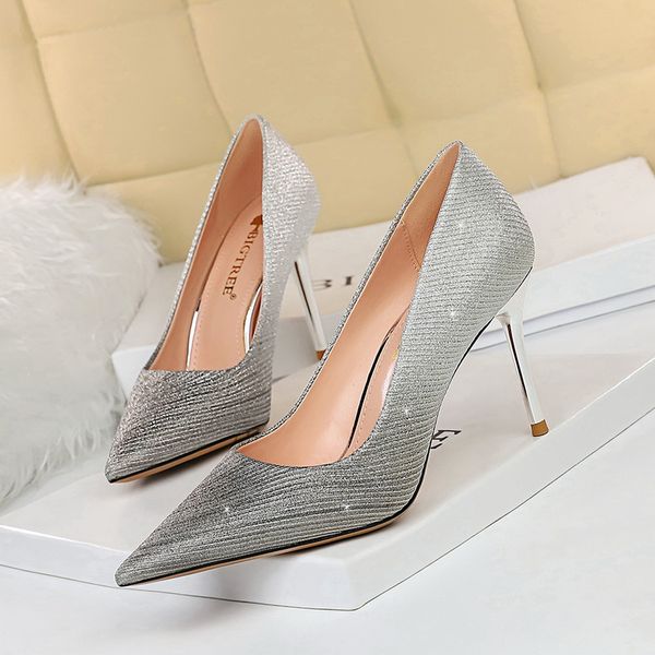 spring/autumn wedding shoes bride silver high heels pumps women shoes heels pumps 9cm pointed toe stiletto, Black
spring/autumn wedding shoes bride silver high heels pumps women shoes heels pumps 9cm pointed toe stiletto, Black