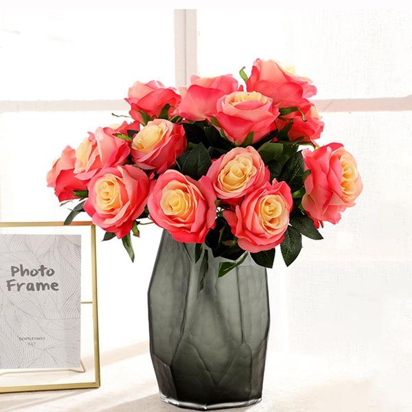 artificial fake flowers 9 heads large rose silk flower arrangements vases wedding bridal bouquet home garden decoration decorative & wreaths
artificial fake flowers 9 heads large rose silk flower arrangements vases wedding bridal bouquet home garden decoration decorative & wreaths