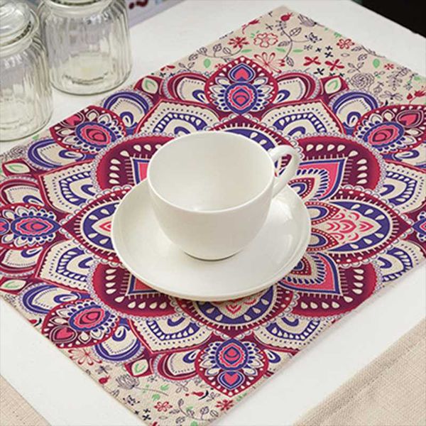 mats & pads mandala non-slip insulation placemat for table dinner cotton linen home decor 42*32cm 0014 
mats & pads mandala non-slip insulation placemat for table dinner cotton linen home decor 42*32cm 0014