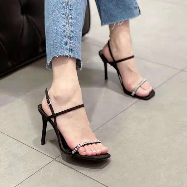 sandals lmcavasun french women 2021 summer precious stones decorate stiletto one word buckle square toe high heel, Black
sandals lmcavasun french women 2021 summer precious stones decorate stiletto one word buckle square toe high heel, Black