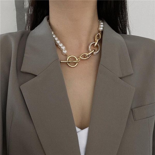 fashion baroque pearl chain necklace women collar wedding punk toggle clasp circle lariat bead choker necklaces jewelry chokers, Golden;silver
fashion baroque pearl chain necklace women collar wedding punk toggle clasp circle lariat bead choker necklaces jewelry chokers, Golden;silver