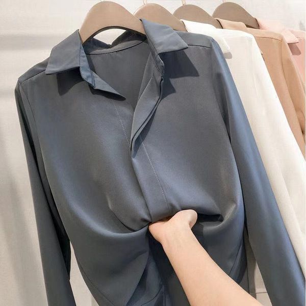 women's blouses & shirts 2021 women fashion casual female turn-down collar loose long sleeve blouse style shirt simple h09, White
women's blouses & shirts 2021 women fashion casual female turn-down collar loose long sleeve blouse style shirt simple h09, White