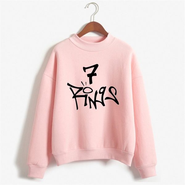 a girl's popular single 7 rings digital printing women's sweater autumn ariana grande, Black
a girl's popular single 7 rings digital printing women's sweater autumn ariana grande, Black