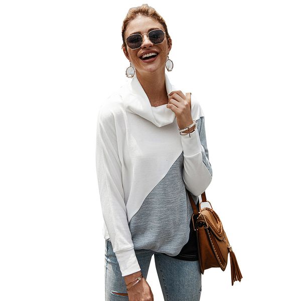 polo autumn women's long-sleeved geometric stitching t-shirt bottoming long sleeve shirt women, White
polo autumn women's long-sleeved geometric stitching t-shirt bottoming long sleeve shirt women, White