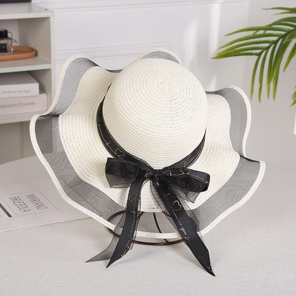 wide brim hats foldable big floppy girls straw hat sun with bowknot elegant protection shading fashion beach caps for women 2021, Blue;gray
wide brim hats foldable big floppy girls straw hat sun with bowknot elegant protection shading fashion beach caps for women 2021, Blue;gray