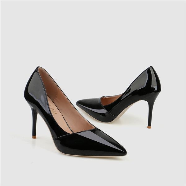 new cm pumps solid color patent leather pointed shallow mouth stiletto single shoes ladies ol high heel womens shoes1, Black
new cm pumps solid color patent leather pointed shallow mouth stiletto single shoes ladies ol high heel womens shoes1, Black