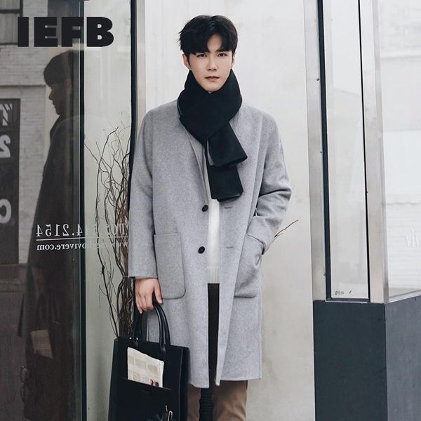 men's wool & blends iefb 2021 coat medium length korean student trend double face tweed solid color winter multipurpose windbreaker9y84, Black
men's wool & blends iefb 2021 coat medium length korean student trend double face tweed solid color winter multipurpose windbreaker9y84, Black