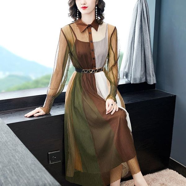 summer turn down collar hit color dresses bohemian style casual slim a-line beach dress vestidos with belt, Black;gray
summer turn down collar hit color dresses bohemian style casual slim a-line beach dress vestidos with belt, Black;gray