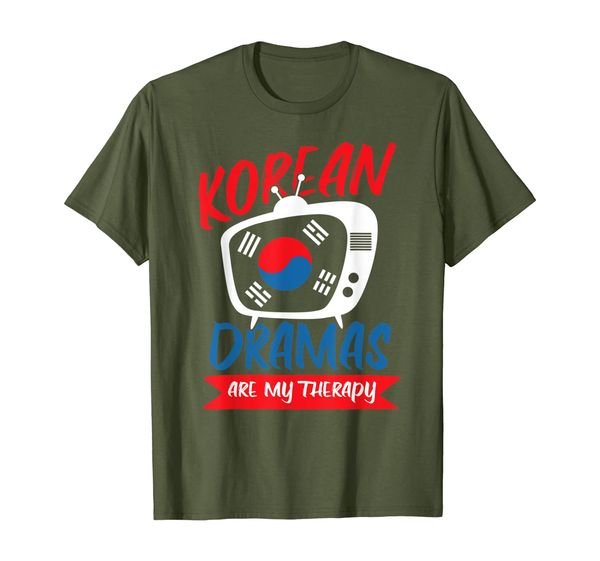 korean dramas are my therapy reality otaku gift t-shirt, White;black