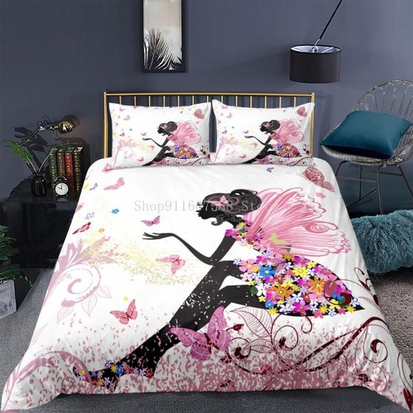 bedding sets pink fairy 3d colorful flower printing duvet cover for girl comforter king size bed line
bedding sets pink fairy 3d colorful flower printing duvet cover for girl comforter king size bed line