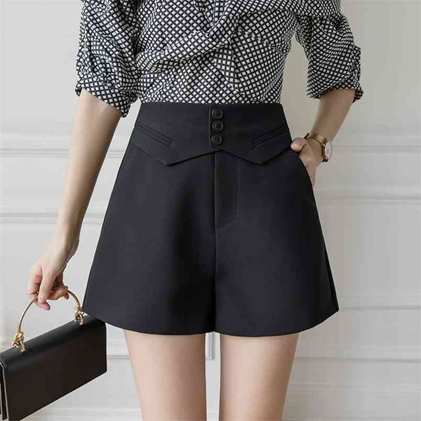 summer casual buttons high waist wide leg shorts women korean brief solid lady work wear leisure shorts for women 210507, White;black
summer casual buttons high waist wide leg shorts women korean brief solid lady work wear leisure shorts for women 210507, White;black