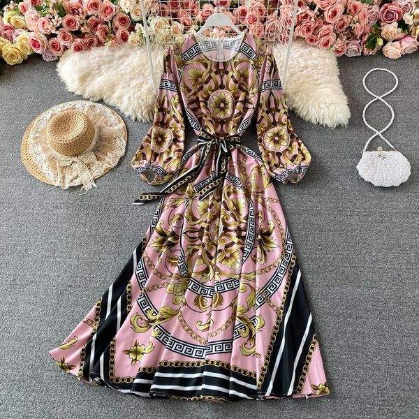 casual dresses european and american retro chic print puff sleeve round neck a-line dress long sleeves, Black;gray
casual dresses european and american retro chic print puff sleeve round neck a-line dress long sleeves, Black;gray