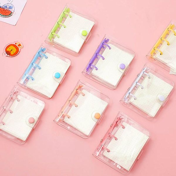notepads transparent 3 ring mini binder notebook kawaii loose-leaf hand book portable student notebooks cute stationery school supplies, Purple;pink
notepads transparent 3 ring mini binder notebook kawaii loose-leaf hand book portable student notebooks cute stationery school supplies, Purple;pink