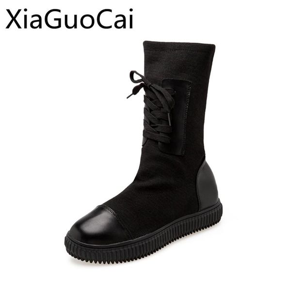 autumn and winter knitted women casual boots women's wind korean students' elastic high tube single, Black
autumn and winter knitted women casual boots women's wind korean students' elastic high tube single, Black