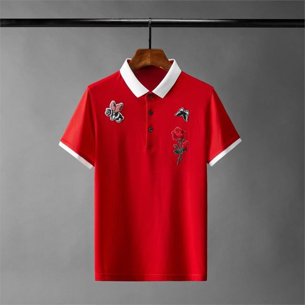 tee shirt shirt summer red mens luxury short sleeve rose embroidery casual male t-shirts fashion slim fit man t-shirt 3xl, White;black
tee shirt shirt summer red mens luxury short sleeve rose embroidery casual male t-shirts fashion slim fit man t-shirt 3xl, White;black