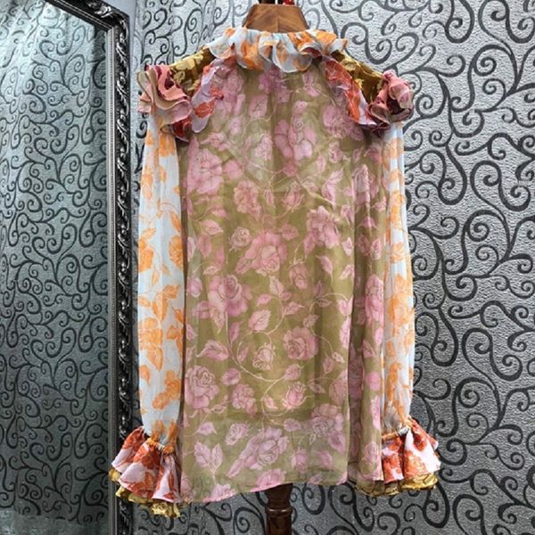 blouses silk shirts spring summer designer fashion women charming floral print ruffle deco flare sleeve casual shirt, White
blouses silk shirts spring summer designer fashion women charming floral print ruffle deco flare sleeve casual shirt, White