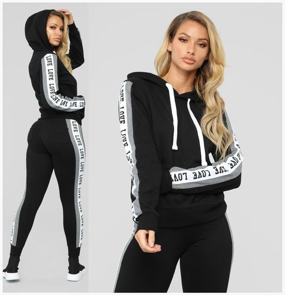 women's two piece pants hoodies tracksuit women set autumn clothes love print hooded pullover and sweat suits sports fitness outfits, White
women's two piece pants hoodies tracksuit women set autumn clothes love print hooded pullover and sweat suits sports fitness outfits, White