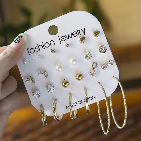 hoop & huggie 12 pairs fashion ear studs earrings for women gold big small wedding party engagement daily jewelry, Golden;silver
hoop & huggie 12 pairs fashion ear studs earrings for women gold big small wedding party engagement daily jewelry, Golden;silver