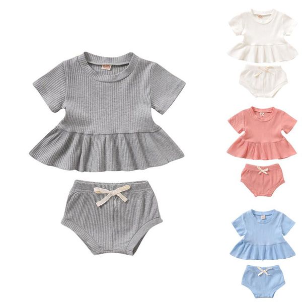 clothing sets summer born kids baby girls solid printed clothes dress pp 2pcs outfit set, White
clothing sets summer born kids baby girls solid printed clothes dress pp 2pcs outfit set, White