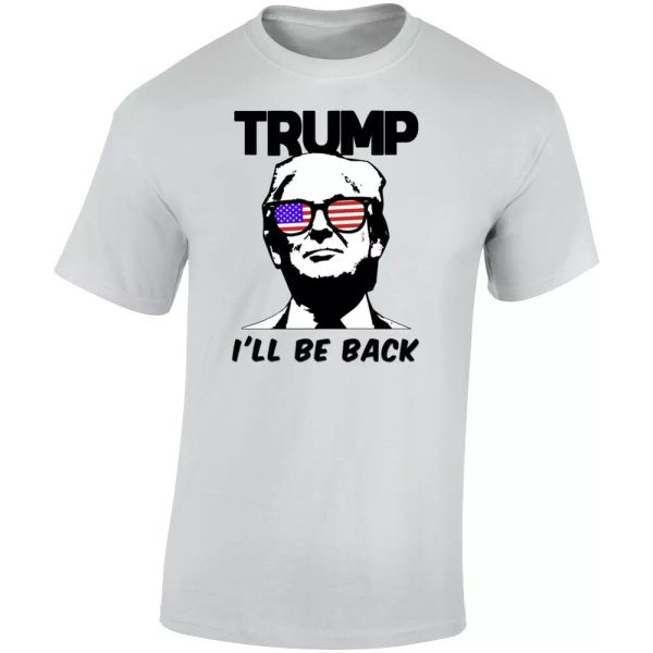 trump i'll be back tshirt maga 45 president t shirt kag the donald political tee, White;black
trump i'll be back tshirt maga 45 president t shirt kag the donald political tee, White;black