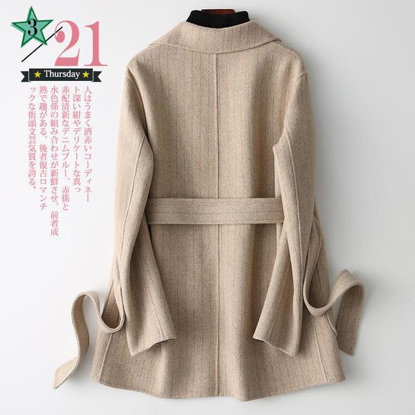 women's wool & blends 2021 woman's coat korean long jacket double-sided women spring autumn grey elegant coats tlr1450 kj2405, Black
women's wool & blends 2021 woman's coat korean long jacket double-sided women spring autumn grey elegant coats tlr1450 kj2405, Black