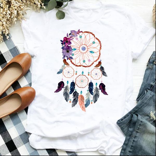watercolor dream web floral print womens short sleeve o neck tee clothes camisetas mujer, White
watercolor dream web floral print womens short sleeve o neck tee clothes camisetas mujer, White