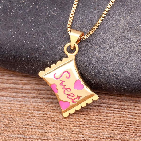 pendant necklaces trendy brass enamel sweet candy for women girls charms chain necklace cubic zirconia gold plated party wedding jewelry, Silver
pendant necklaces trendy brass enamel sweet candy for women girls charms chain necklace cubic zirconia gold plated party wedding jewelry, Silver