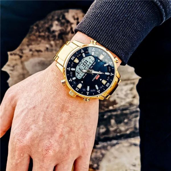 wristwatches watch double display quartz watches sports men's waterproof 50m male wristwatch relogio masculino, Slivery;brown
wristwatches watch double display quartz watches sports men's waterproof 50m male wristwatch relogio masculino, Slivery;brown