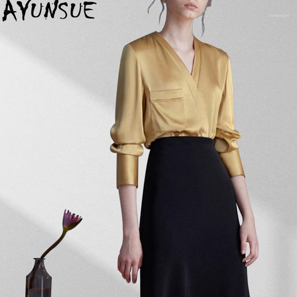 spring summer blouse women clothes 95% silk shirt long sleeve womens and blouses 2021 bluzki damskie 9197 kj4399 women's & shirts, White
spring summer blouse women clothes 95% silk shirt long sleeve womens and blouses 2021 bluzki damskie 9197 kj4399 women's & shirts, White