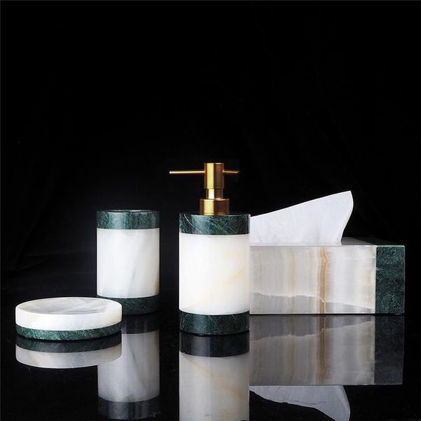 white and green natural marble bathroom accessories set lotion bottle soap dispenser tumbler dish tissue box tray bath accessory
white and green natural marble bathroom accessories set lotion bottle soap dispenser tumbler dish tissue box tray bath accessory