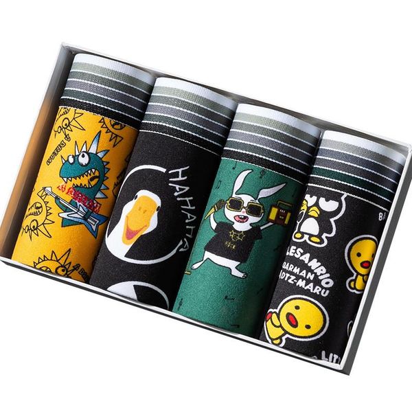 underpants men's fashion underwear cartoon printed lingerie men breathable comfortable man boxers elastic soft boxer panties, Black;white
underpants men's fashion underwear cartoon printed lingerie men breathable comfortable man boxers elastic soft boxer panties, Black;white
