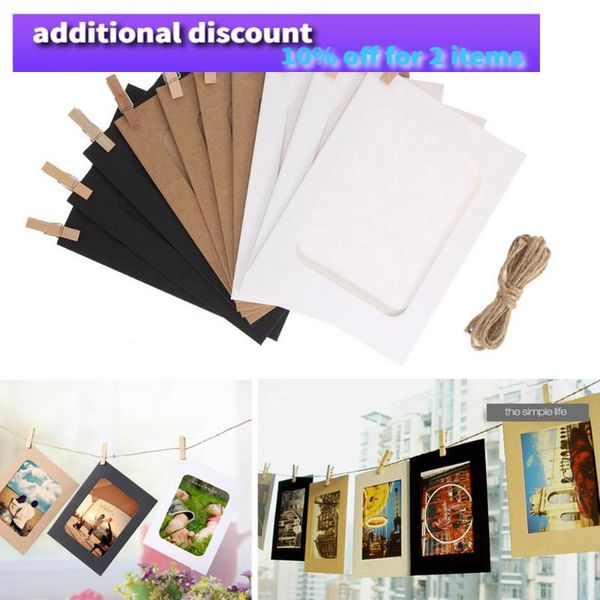 frames 10 pcs 3inch diy kraft paper po frame hanging wall pos picture framealbum+rope+clips set for family memory #35
frames 10 pcs 3inch diy kraft paper po frame hanging wall pos picture framealbum+rope+clips set for family memory #35