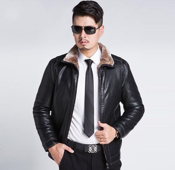 men's fur & faux 2021 winter style coats men motorcycle leather jackets stand collar short business slim black outwears
men's fur & faux 2021 winter style coats men motorcycle leather jackets stand collar short business slim black outwears