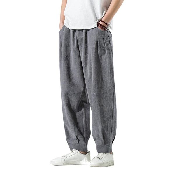 spring and summer pants for men chinese style cotton linen men's loose trousers plus size casual wide-leg, Black
spring and summer pants for men chinese style cotton linen men's loose trousers plus size casual wide-leg, Black